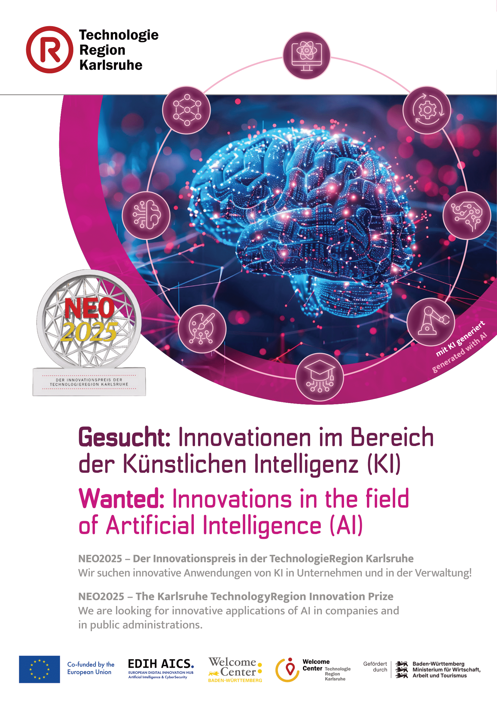 Ausschreibungsflyer für den NEO2025 - Künstliche intelligenz