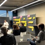 Aufnahme vom RE²combine-Workshop "Innovations- und Optimierungspotenziale in der Bioenergiewirtschaft": wissenschaftliche Moderation durch das Fraunhofer ISI