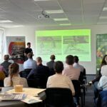 Aufnahme vom RE²combine-Workshop zu Innovationspotenzialen der Holz- und Papierwirtschaft am 08.07.2025: Vortrag Daniel Fischer KIT DDF